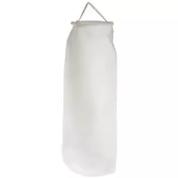 Sac filtrant liquide en polyester, nylon, PP, 1-300 microns, chaussettes filtrantes, nouveau type de maille, fond incurvé, bord en acier ou en plastique