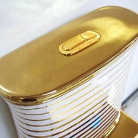 Ensemble de toilettes en céramique dorée pour salle de bain des Émirats arabes unis