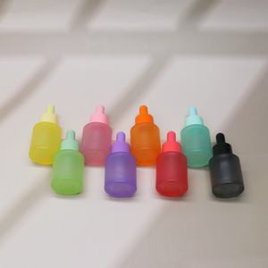 20ml flache Schulter kosmetische Glasöl flasche Hautpflege gefrostet 1 Unze <span class=keywords><strong>Beauty</strong></span> ätherisches Öl Parfüm Glas Tropf flasche - Product Image 2