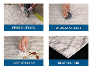 Panel de chapa sin costuras con textura 3D moderna, azulejos de piedra PU de hongo <span class=keywords><strong>Vulcano</strong></span> falso para revestimiento de pared de unidad de TV - Product Image 3