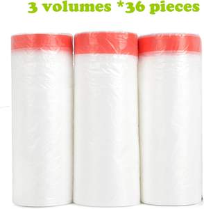 Sac poubelle à cordon rouge HDPE LDPE recyclé matériau étanche produit d'emballage et d'impression - Product Image 1