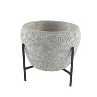 Pots et jardinières en ciment d'extérieur de haute qualité, personnalisables, design classique pour utilisation au sol ou sur balcon