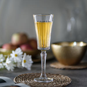 Оптовая продажа креативные хрустальные толстые винтажные бокалы в Вертикальную Полоску с тиснением бокалы для шампанского флейты в рубчик - Product Image 4