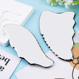 Aço inoxidável Gua Sha Board Massagem Lâmina Iastm New Shape Fabricante para Acupuntura Facial Terapia de Tecido Macio Pescoço Grosso - Product Image 6