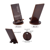 Support de téléphone universel en bois de style vintage Type debout Station d'accueil pour smartphone Trou rechargeable Support de téléphone de bureau facile