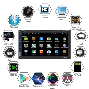 Navihua 6.95 Inch Android Car DVD Player T3 <b>System</b> Multimedia Touch Screen Car Radio GPS Navigation 2Din Universal Auto <b>Stereo</b> - Product Image 3