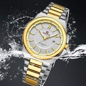 NAVIFORCE 9212 Reloj de Pulsera de Cuarzo para Hombre, de Acero Inoxidable, Resistente al Agua, con Movimiento Japonés, Personalizable, Marca de Primera Calidad - Product Image 3