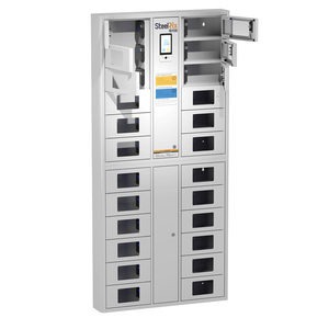 Station de charge pour téléphone portable 24 portes <span class=keywords><strong>Usb</strong></span>-C Micro <span class=keywords><strong>Apple</strong></span> <span class=keywords><strong>Lightning</strong></span> en acier Casiers Kiosque - Product Image 6