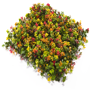 Muros de Plantas Artificiales, <span class=keywords><strong>Valla</strong></span> de <span class=keywords><strong>Jardín</strong></span> Vertical, Seto Artificial Colorido de 50x50cm, Plástico PE Ecológico, Resistente a la Intemperie - Product Image 1