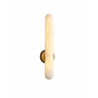 Applique murale moderne de luxe en albâtre naturel, en acier inoxydable, LED, pour chambre à coucher, chevet, salon, hôtel, villa, décoration murale