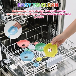 Supports à sucettes glacées en silicone, sans BPA, anti-déversement pour cornets de crème glacée avec paille, réutilisables - Product Image 3