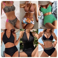 Zhang-Ensemble de micro bikinis pour femmes, 2 pièces, string sexy, licou, couleur unie, classique, grande taille, mode été