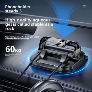 Supporto per Telefono da Cruscotto per Navigatore Auto con Porta Targa: Supporto 2-in-1 <span class=keywords><strong>Pieghevole</strong></span> e Girevole per Cruscotto - Product Image 2