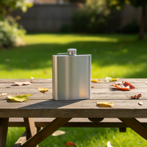 Botella de Licor Metálica Myrva, Rectangular, Portátil, para Viaje, Diseño Minimalista - Product Image 2