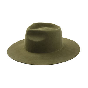 Sombrero Fedora de fieltro de lana 100% Unisex con ala ancha forma redonda diseño personalizable para fiesta pesca hombres Logo <span class=keywords><strong>Band</strong></span> tamaño adulto - Product Image 1