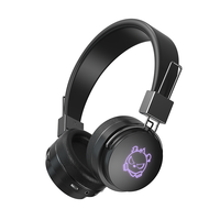 Écouteurs BH21 au design fantaisie, mignons, de style dessin animé, pour jeux, avec réduction de bruit, casque filaire 3,5 mm, écouteurs sans fil Bluetooth pour enfants
