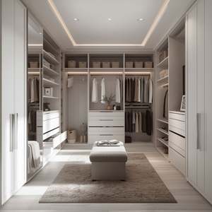 Meubles de maison en bois massif, sur mesure pour toute la maison, chambre à coucher moderne, dressing, armoire de rangement, OEM ODM - Product Image 1