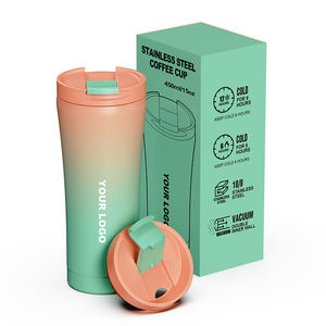 แก้วน้ำสแตนเลสสองชั้น ขนาด 15 ออนซ์ สำหรับเดินทาง เก็บความร้อน-เย็น 6-12 ชั่วโมง เป็นมิตรกับสิ่งแวดล้อม ปลอดภัยสำหรับน้ำร้อน เหมาะสำหรับเป็นของขวัญ - Product Image 4