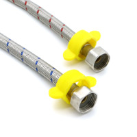 Tuyaux tressés de qualité 201 et 304 célèbres pour connecteur de robinet de salle de bain et connecteur femelle 1/2 "toutes tailles et longueurs