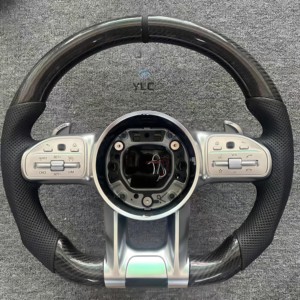 Volant en cuir perforé noir pour Mercedes Benz W213 C238 W463 W464 W222 C217 <span class=keywords><strong>CLS</strong></span> C257 W205 C63 <span class=keywords><strong>AMG</strong></span> - Product Image 6