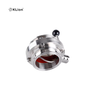 Vanne papillon KLION RTS DN15-DN200 304 316 certifiée ISO, à assemblage rapide, qualité alimentaire, manuelle, à connexion rapide
