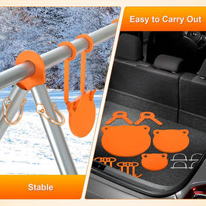 Cible en acier marquée personnalisée avec support de cible de tir découpé au laser de 1/2 épaisseur, cible de tir en acier peint - Product Image 4