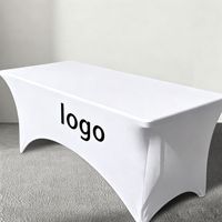 Housse de table ajustée en spandex extensible 4FT 6FT 8FT, nappe rectangulaire élastique pour mariage, banquet, fête, événement, vente en gros