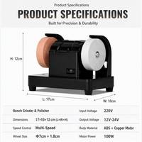Moteur de meuleuse de précision en acier inoxydable de qualité professionnelle, micro-électrique automatique, pour affûtage, polissage et rectification sur poste de travail