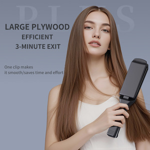 Lisseur de <span class=keywords><strong>cheveux</strong></span> 2-en-1 avec plaques larges en céramique de 115 mm, huile essentielle, 4 températures, anti-brûlure, <span class=keywords><strong>pour</strong></span> salon et usage domestique, CE RoHS, vente en gros, personnalisable - Product Image 2