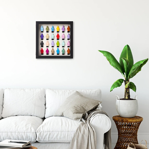 <span class=keywords><strong>Cadre</strong></span> <span class=keywords><strong>photo</strong></span> en brique de 11 "x 11" en bois massif, verre noir pour décoration murale ou présentation de table, boîte d'ombre en brique élégante - Product Image 4