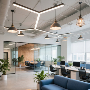 Hiện đại trong nhà có thể kết nối tuyến tính chiếu sáng trang trí Batten đèn 50 Wát treo treo văn phòng nhôm Led tuyến tính đèn - Product Image 2