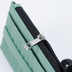 Carteras de cuero láser Vintage para mujer, tarjetero de cuero sintético con cremallera, monedero, tarjetero de pared - Product Image 2