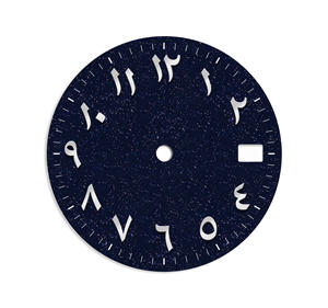 หน้าปัดนาฬิกาที่มีตัวเลขอารบิกสำหรับ NH35 9015 SW200สามารถกำหนดโลโก้ได้เองสีฟ้าและทรายทอง - Product Image 1