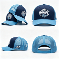 Gorra Trucker Personalizada Vintage con Logotipo de Delfín y Olas, Estilo Costero, para Vacaciones, Aire Libre, Unisex, de Malla, OEM ODM