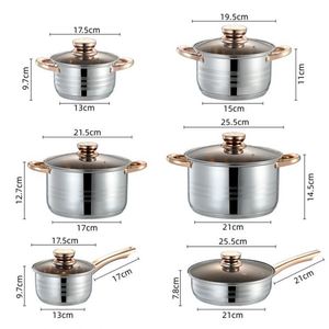 Vajilla de Alta Calidad para Cocina, Juego de Ollas y Sartenes de Acero Inoxidable para 12 Personas, Revestimiento Antiadherente, Apto para Inducción - Product Image 2