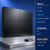 Layar Video Wall LCD IPS 46 Inci dengan Bezel 3.5mm, Kontroler Matrix Splicing, Kecerahan 700cd/m untuk Stan Pameran Dagang