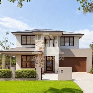 दो बेडरूम पूर्वनिर्मित पोर्टेबल लक्जरी दो-परत मॉड्यूलर आसान हल्के स्टील फ्रेम लिविंग विला - Product Image 2