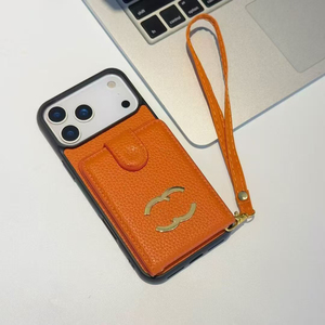 Funda de Cuero para Teléfono con Ranuras para Tarjetas, Correa Cruzada y Protección Antigolpes para iPhone, Diseño de Moda para Mujer, Venta Directa de Fábrica - Product Image 4