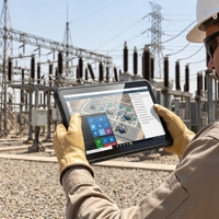 Tableta Robusta con Pantalla Táctil de 10 Pulgadas, Legible Bajo la Luz Solar, con Windows, IP65, Tableta Industrial con Windows de 10 Pulgadas