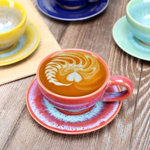 Wholesale 5 oz Mini Cafe Ceramic <b>Tea</b> Cups and Saucers Turkish <b>Arabic</b> Style for Milk Espresso Coffee - Product Image 3