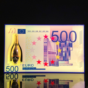 <b>Led</b> <b>Lighted</b> Euro Note Wine Stand Rectangle Shape Party Prop Champagne Rack <b>Bar</b> KTV Decor Charging Equipment - Product Image 2