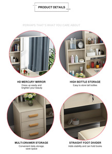 Wholesale <strong>Dressing</strong> <strong>Table</strong> With Led Mirror Makeup Vanities <strong>Dressing</strong> Mirror Modern <strong>Dressing</strong> <strong>Table</strong> Box <strong>Pine</strong> Furniture Wooden Home - Product Image 4