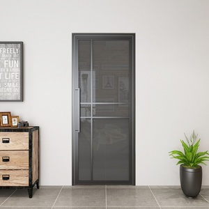 باب داخلي على الطراز الفرنسي ، لون أسود شفاف من الداخل - Product Image 4