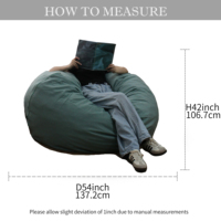 Hot Brown Lazy Sitzsack Bett Keine Füllstoffe Schlafzimmer Wohnzimmer Sitzsack Sofa bezug Sofa Shell
