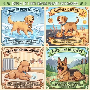 Baume pour pattes d'animaux 3 en 1, label privé OEM, bio, crème réparatrice naturelle pour la musette des chiens, hydratant pour pattes sèches et gercées - Product Image 3