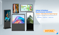 Tacteasy 32" 43" 55" 4K Layar Menu Digital LCD yang Dipasang di Dinding dengan Sentuhan Inframerah Animasi untuk Restoran Pusat Perbelanjaan