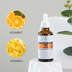 Siero Illuminante alla Vitamina C per <span class=keywords><strong>la</strong></span> <span class=keywords><strong>Cura</strong></span> della Pelle Naturale a Marchio Privato, Migliora l'Aspetto delle Macchie Scure, Siero Rassodante alla Vitamina E per Schiarire <span class=keywords><strong>la</strong></span> Pelle - Product Image 5