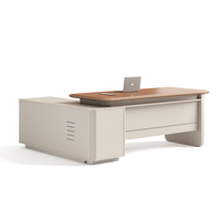 Meubles de bureau - Bureau de direction classique - Bureau de cadre supérieur - Bureau de PDG - Bureau de patron - Meubles de bureau en forme de L - Bureau de bureau en MDF