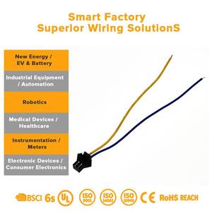 定制1.0mm 1.25mm 2.0mm 2.54mm间距JST Molex PTFE尼龙电脑电子线束扁平电缆，适用于PCB电路板 - Product Image 3