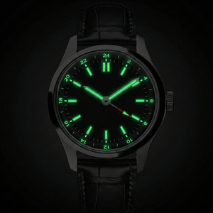 <span class=keywords><strong>Reloj</strong></span> de Pulsera Automático Miyota 9075 GMT con Logotipo Personalizado, Cristal de Zafiro, Correa de Cuero, Luminoso, Mecánico, para Hombre - Product Image 4